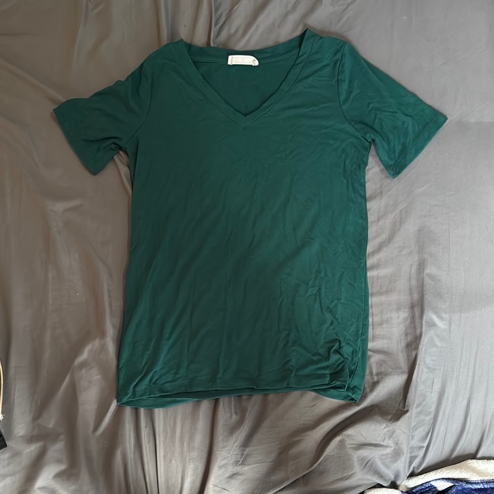 Green V-Neck T-Shirt